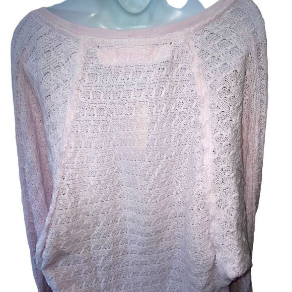 Free People We the Free Blossom Light Pink Sweater Size Small - Picture 8 of 10